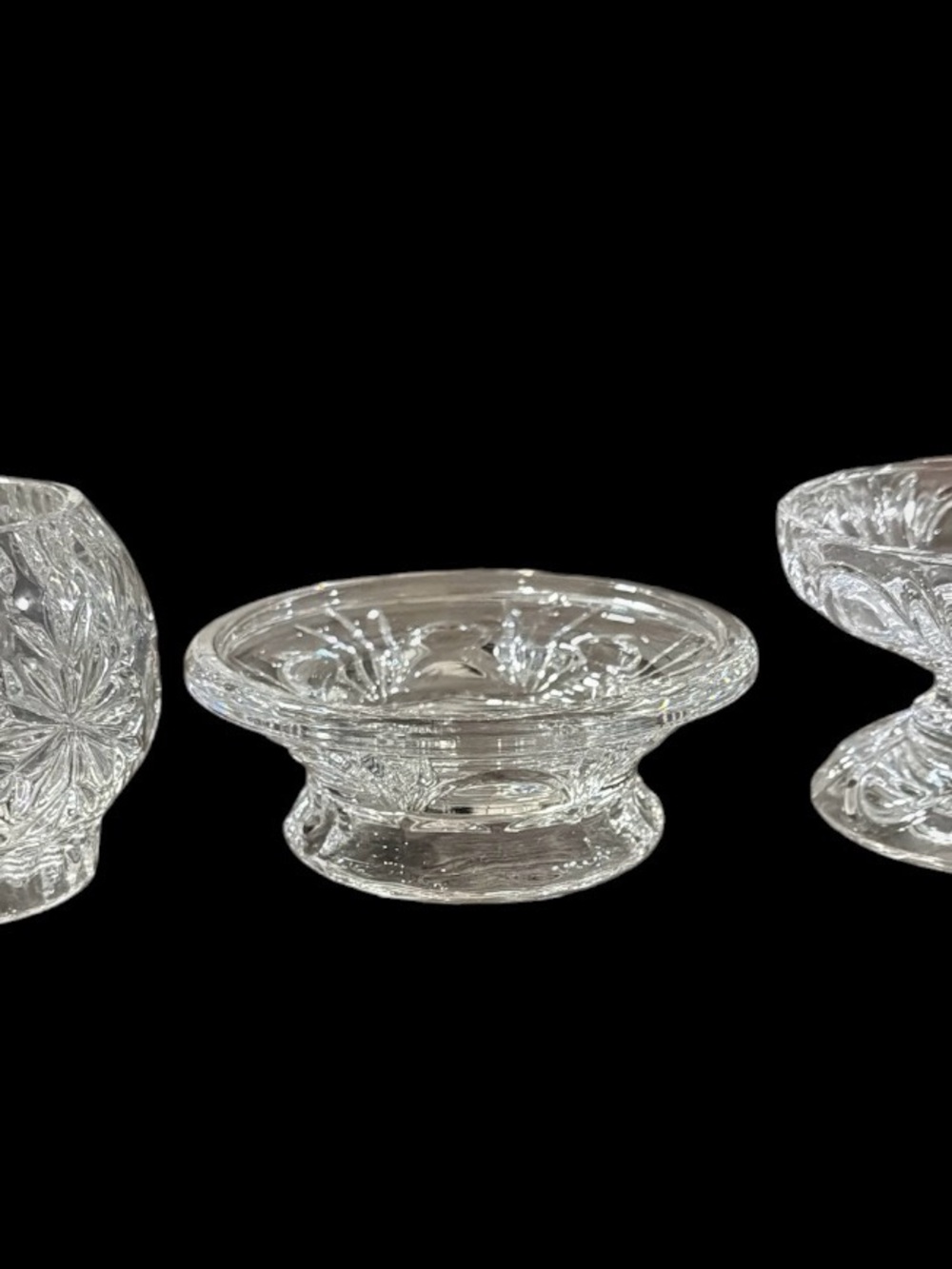 PARTYLITE #P7405 SALZBURG 24% LEAD CRYSTAL CANDLE HOLDER / 3 PC STACKABLE - Picture 3 of 11